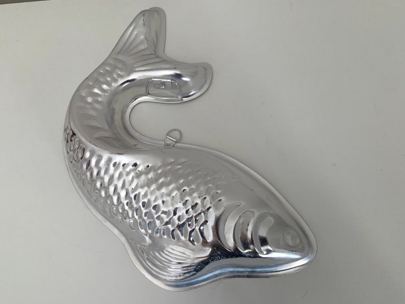 Fish Baking Mold Vintage Fish Jello Cake Mould Silver Tone Etsy