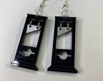Guillotine Earrings/Novelty earrings/Statement earrings/acrylic earrings/Horror earrings