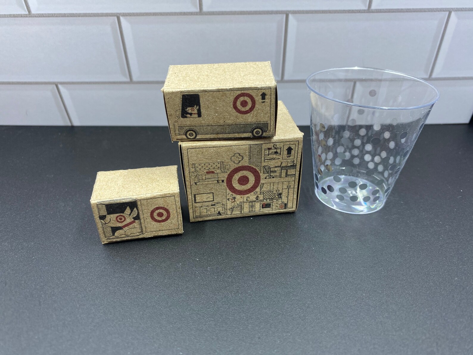 Miniature delivery boxes/ miniature Target boxes/dollhouse Etsy