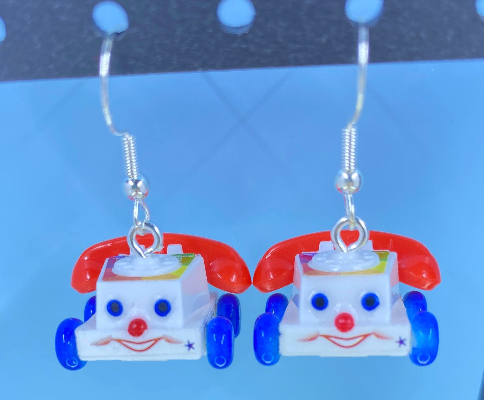 Retro Phone Earringstoy Phone Earringsminiature Toy Etsy