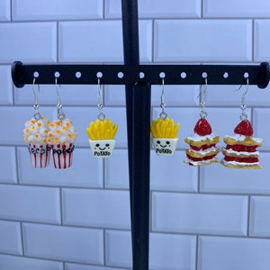 thumbnail image 2 of French Fries Mcd Fries Resin Handmade Drop & Dangle Earrings, Summer... 2 of 11