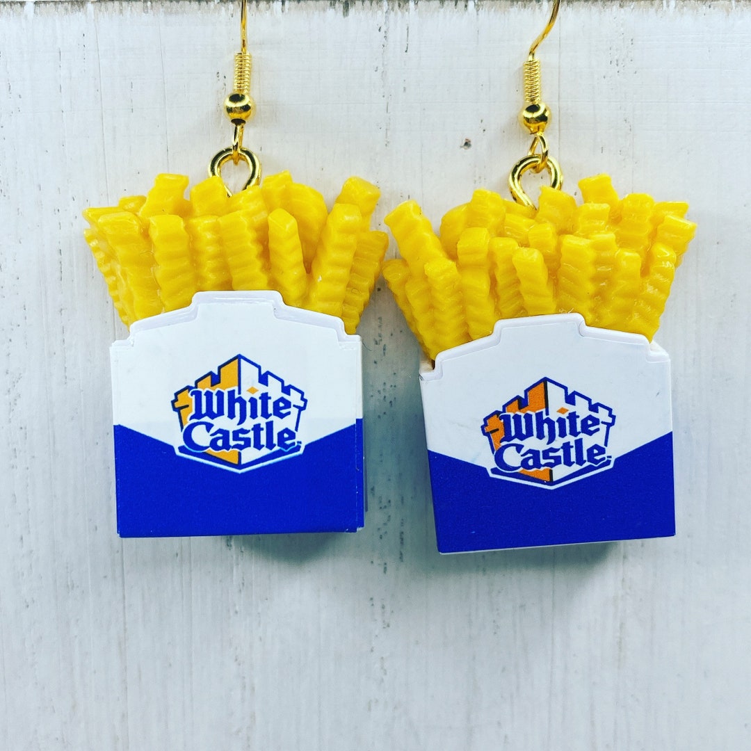 thumbnail image 2 of French Fries Mcd Fries Resin Handmade Drop & Dangle Earrings, Summer... 2 of 11