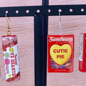 Mini brand earrings,candy heart box earrings,swizzle candy earrings, mini brand earrings