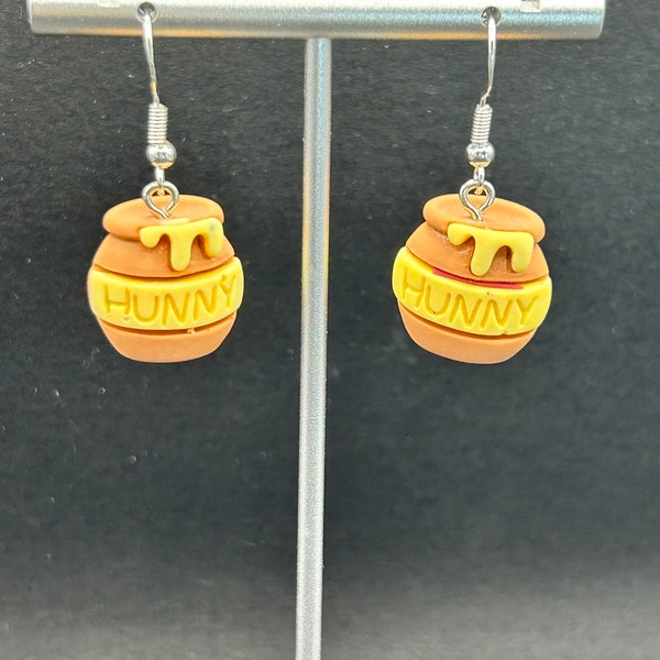 Honey pot earrings,honey dangle earrings