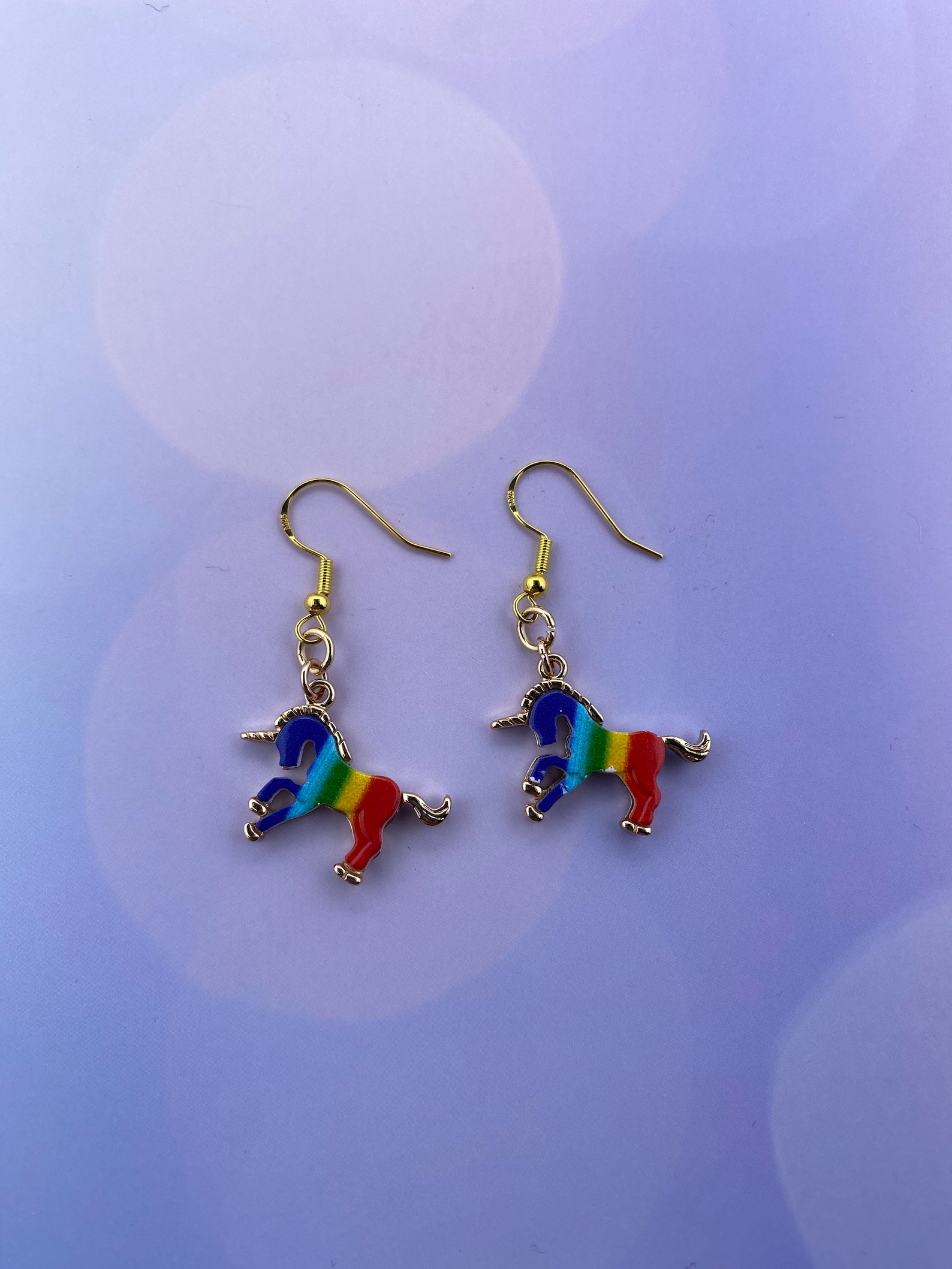 Rainbow Unicorn Earrings/pride Unicorn Earrings/unicorn Etsy