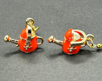 Watering can dangle earrings, spring earrings, gardening earrings,