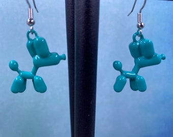 Dog earrings/ balloon earrings/balloon dog earrings/birthday party earrings/ circus earrings/puppy earrings/animal earrings/