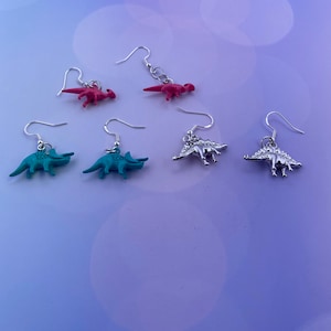 Dinosaur earrings/ Jurassic earrings/dinosaur jewelry/prehistoric earrings/t-Rex earrings/