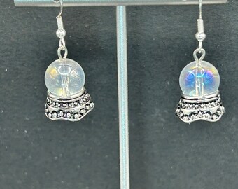 Crystal ball earrings, Halloween earrings, witchy earrings, spooky earrings