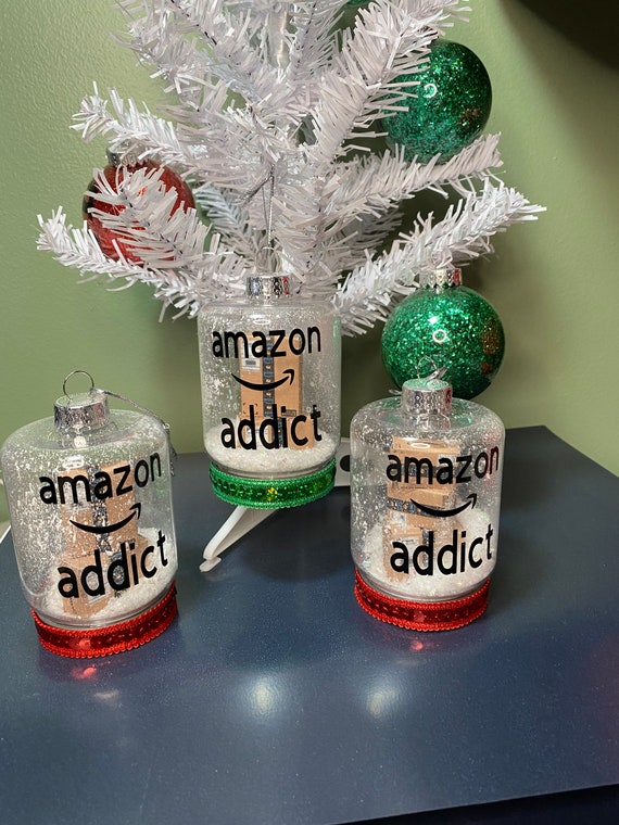 Amazon ornaments/ Amazon addict ornament/ shopping ornament/ Etsy