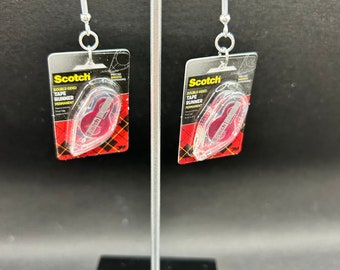White out earrings, tape runner earrings, Teacher earrings, mistake earrings