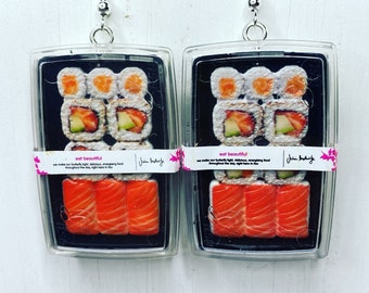 Sushi earrings/Foodie earrings/Mini brand sushi’s dangle earrings