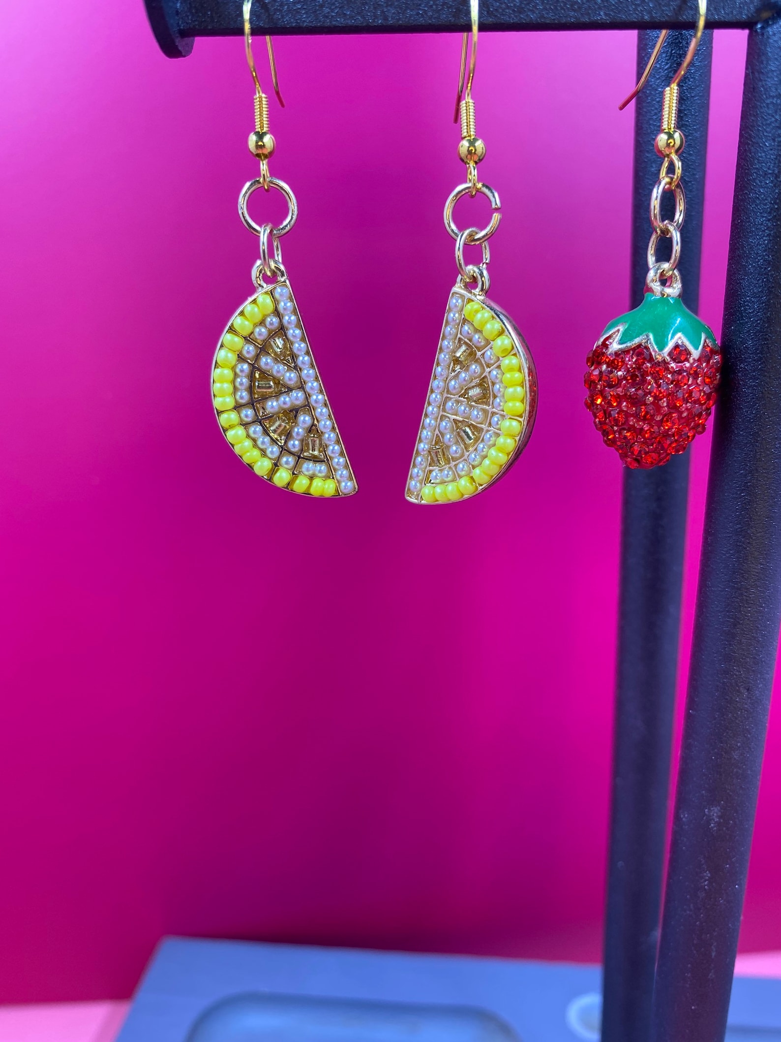 Fruit Earrings/lemon Earrings/strawberry Earrings/ Cherry Etsy