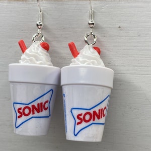 Mini brand foodies  milkshake earrings, milkshake earrings