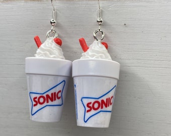 Mini brand foodies  milkshake earrings, milkshake earrings