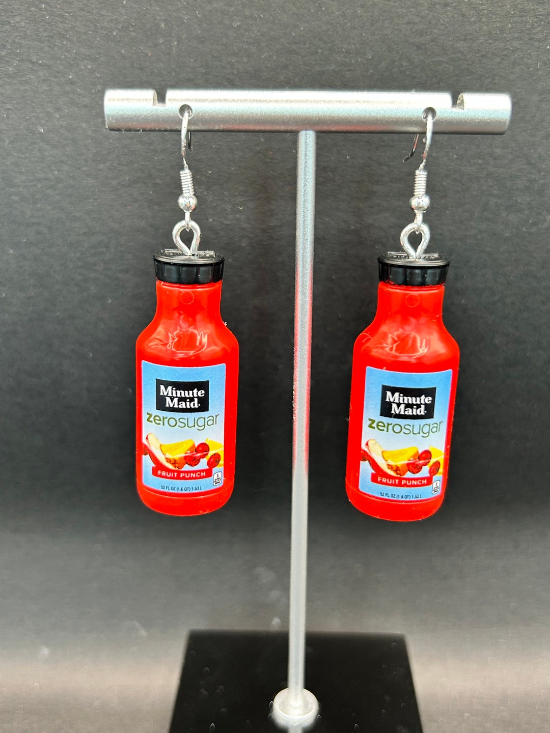 Fruit Punch Bottle Earrings, Drink Earrings, Mini Drink Earrings ,juice Earrings - Etsy