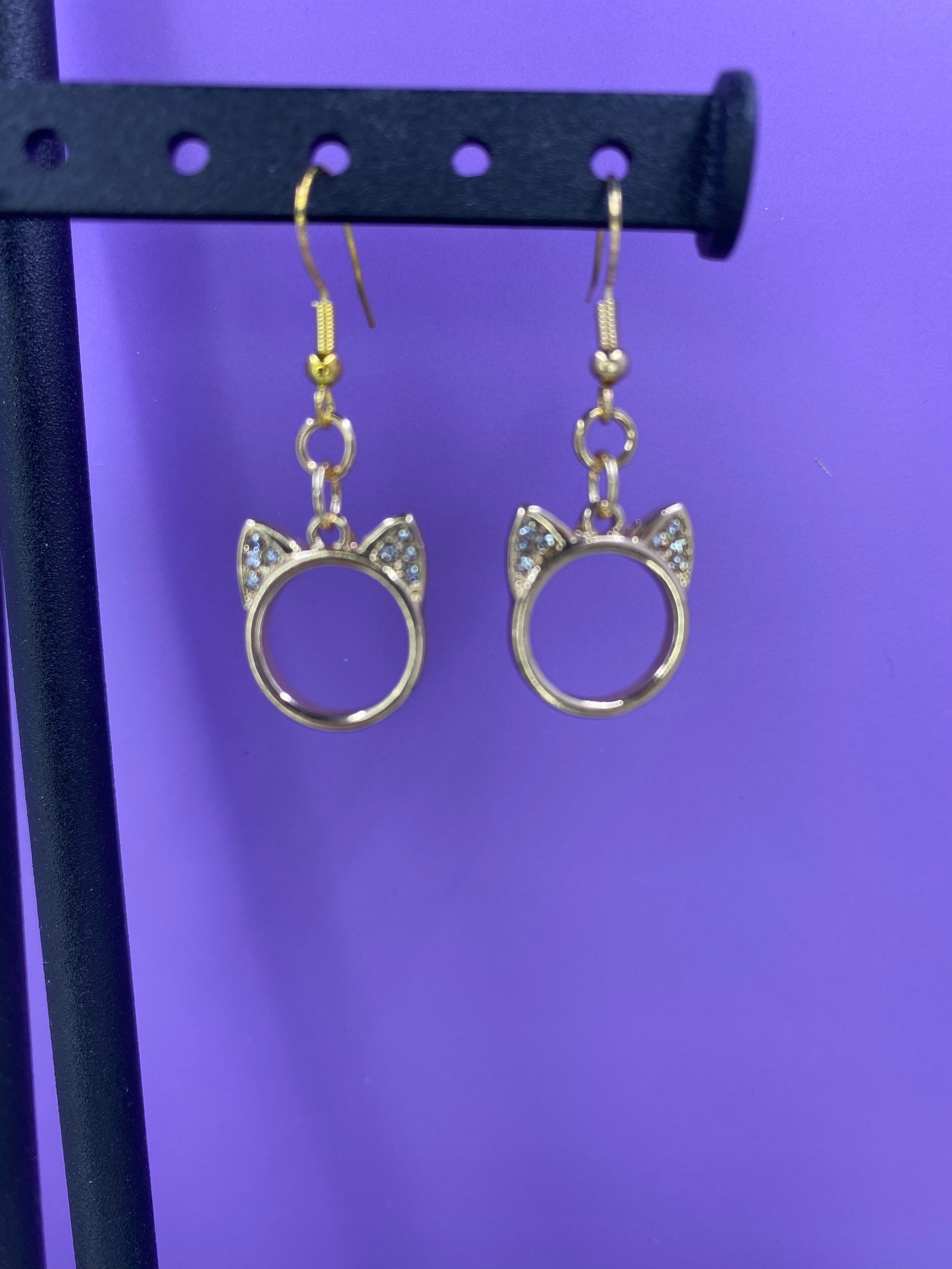 Cat Earrings/cat Ear Earrings/kitty Earrings/cat Lover Etsy