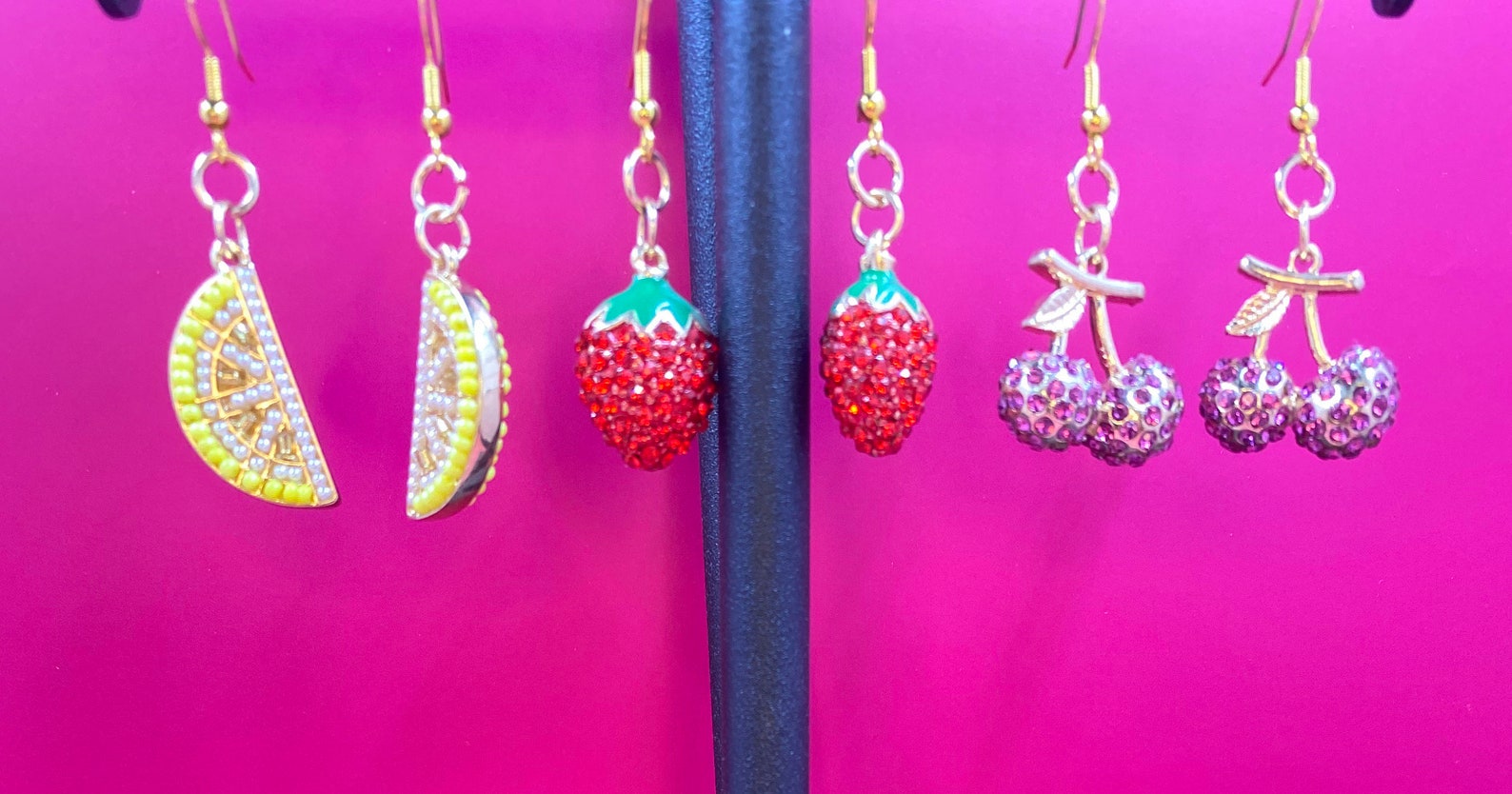 Fruit Earrings/lemon Earrings/strawberry Earrings/ Cherry Etsy