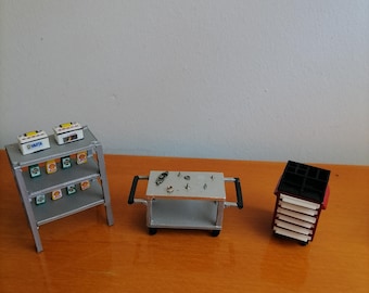 Conjunto de miniaturas impresas en 3D a escala 1:24 para montaje y equilibrado de neumáticos, taller de neumáticos, reparación, cambio y reparación, equipo de servicio de neumáticos para automóviles, dioramas, piezas, armario de caja.