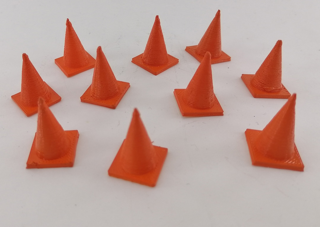 3D Printed Miniature Traffic Cones 10 Pack Auto Service Etsy