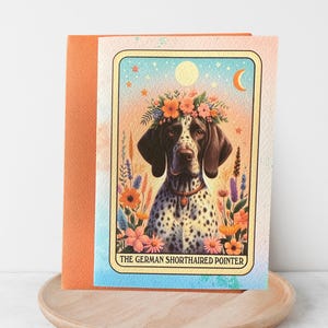 Charming Boho German Shorthaired Pointer Card for Dog Lovers - Ideal Mothers Day Gift - Elegant Dog Art Card
