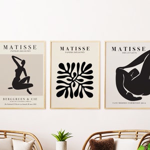 Matisse Print Set of 3 Mid Century Modern 3 Piece Wall Art Gallery Wall Above Bed Decor Printable Art