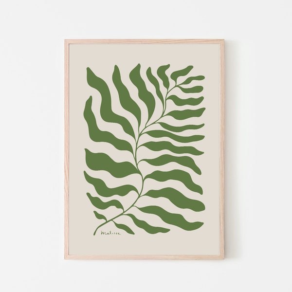 Matisse Print Green Leaf - Museum Poster - Henri Matisse Art Print | Matisse Poster Printable Wall Art