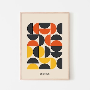 Bauhaus Poster - Museum Poster | Bauhaus Exhibition Poster | Minimalist Wall Art | Above Bed Decor | Printable Wall Art