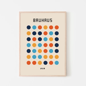 Bauhaus Print - Museum Poster - Exhibition Poster Printable Wall Art - Minimalist Wall Art | Mid Century Poster | Bauhaus Poster