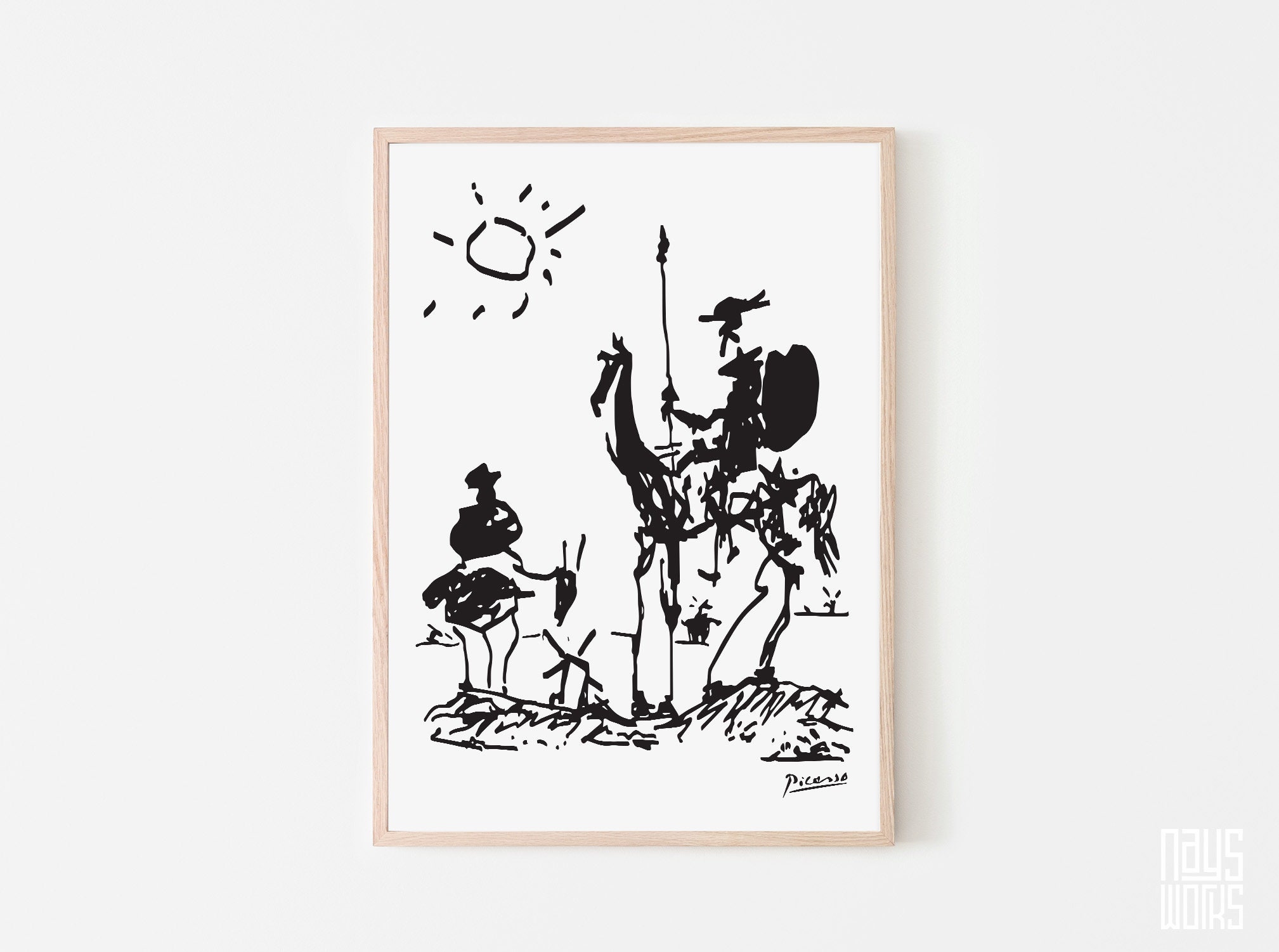 Don quixote picasso print