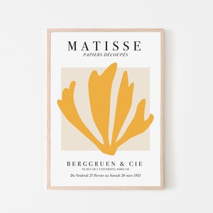 Henri Matisse Printable Wall Art La Gerbe Orange Abstract Vintage Exhibition Poster The Shealf Minimalist Print Digital Download