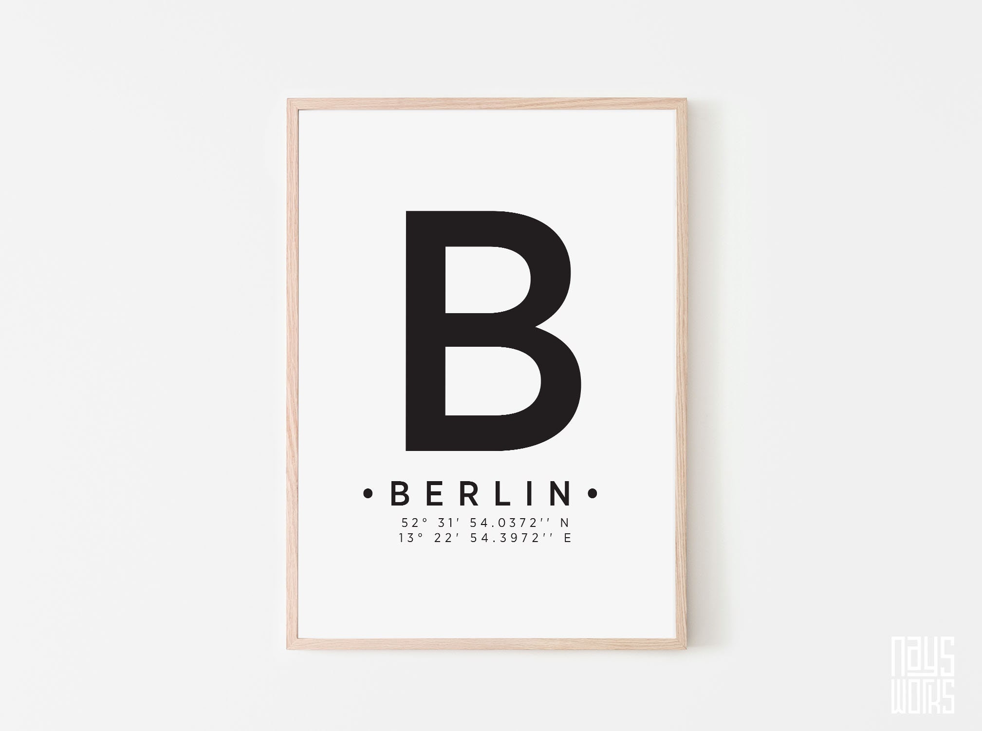 Berlin Print Berlin Coordinates Berlin Map Print Poster Travel Poster  Printable Wall Art - Etsy