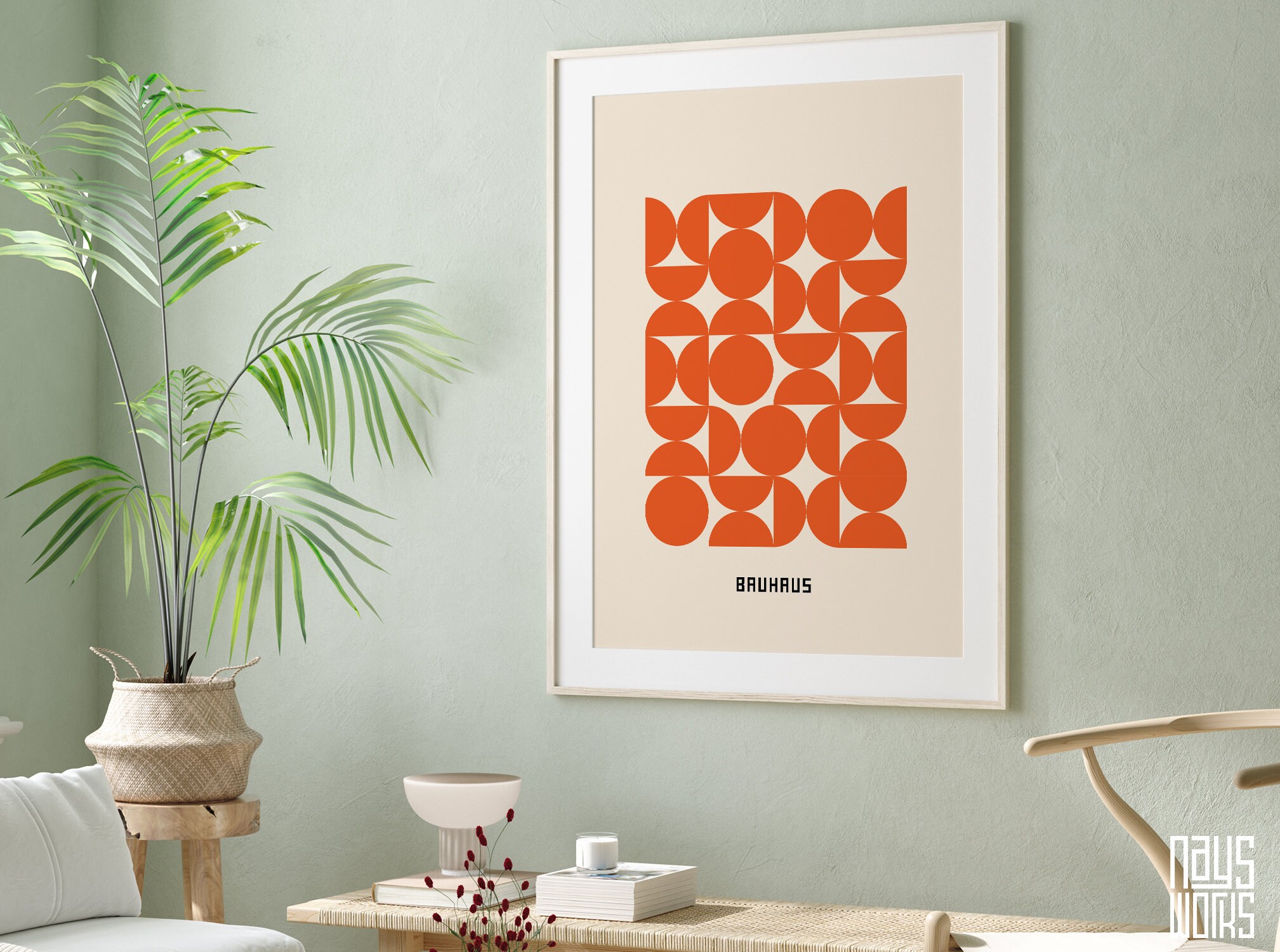 Bauhaus Exhibition Poster - Bauhaus Print - Orange Minimalist Wall Art ...