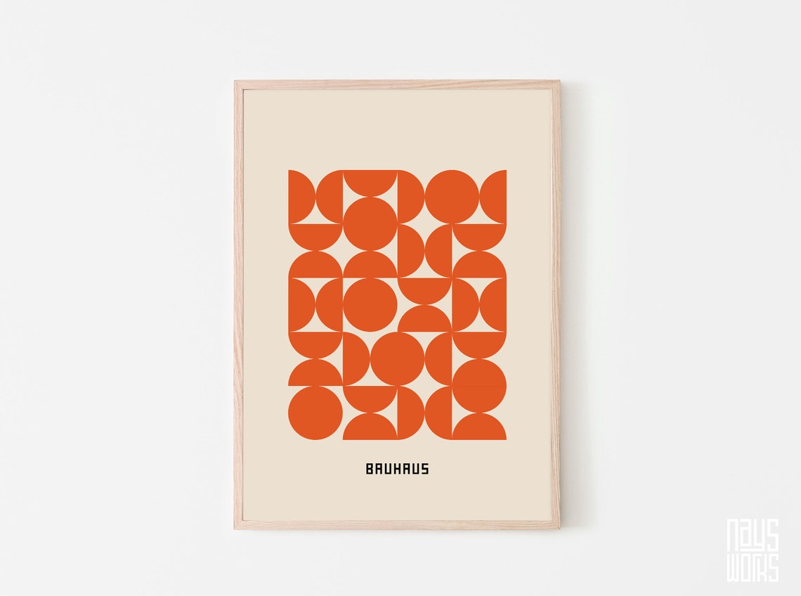 Bauhaus Exhibition Poster Bauhaus Print Orange Minimalist - Etsy