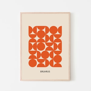 Bauhaus Exhibition Poster - Bauhaus Print - Orange Minimalist Wall Art | Bauhaus Poster | Printable Wall Art Museum Poster