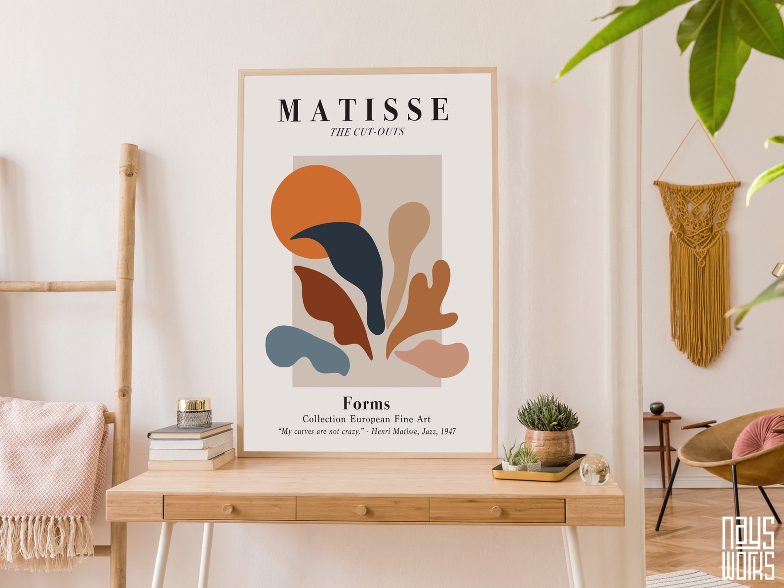 Matisse Cut Out Printable Wall Art Forms Poster - Etsy