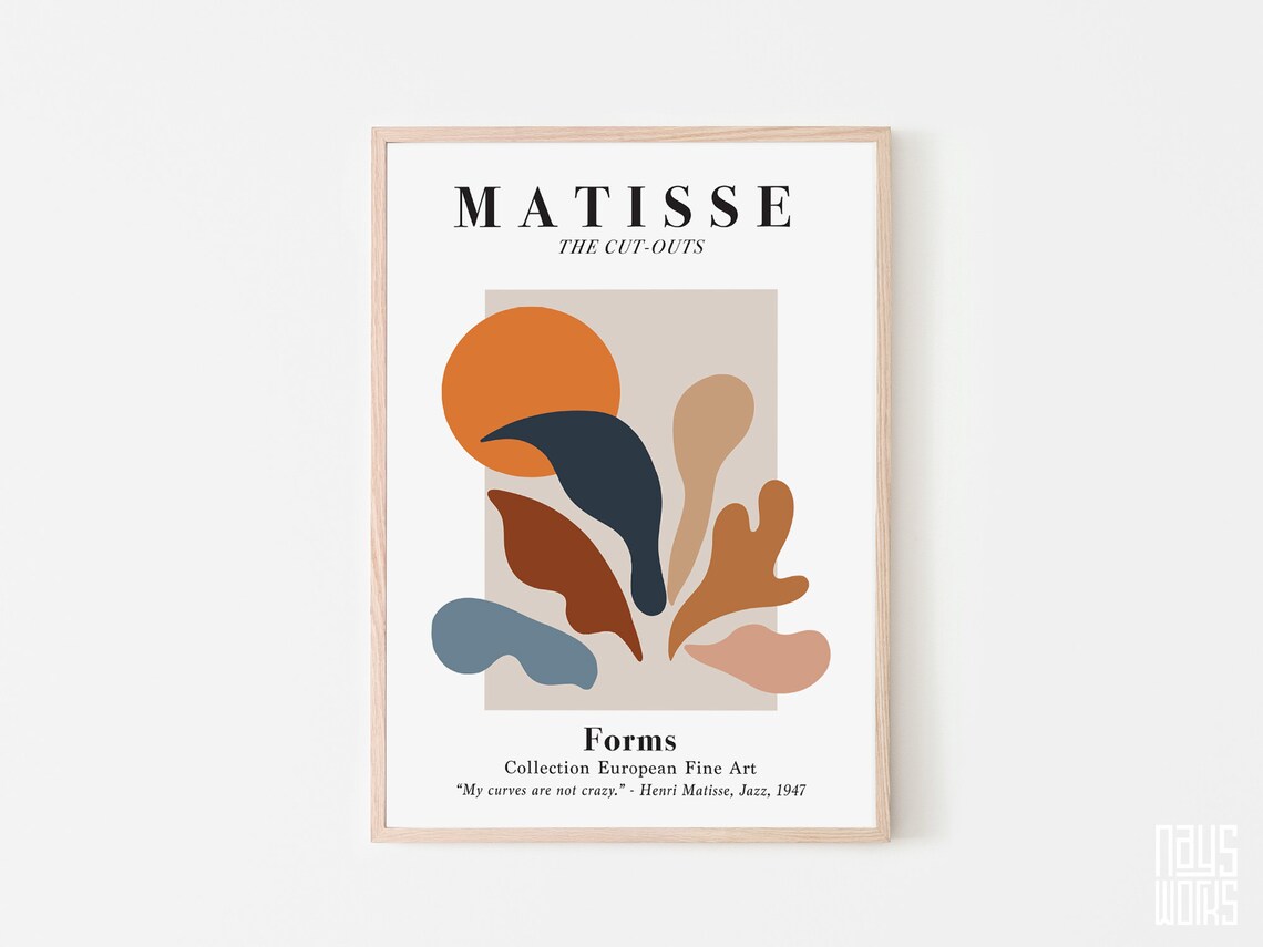 Matisse Cut Out Printable Wall Art Forms Poster - Etsy