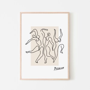 Picasso Print Dance Line Art - Pablo Picasso Linie Kunst Poster - druckbare Wandkunst | Museum Poster - über dem Bett Kunst - Ausstellung Poster