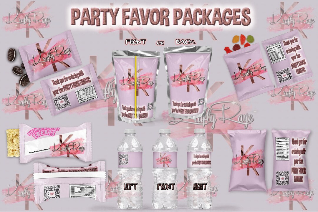 Personalized Party Favors Party Favor Package Birthday Favors, Baby