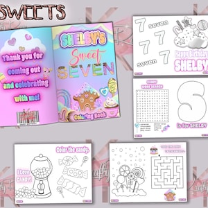 Sweets Theme | Custom Coloring Books | Custom Party Favors | Coloring Books | Coloring Pages