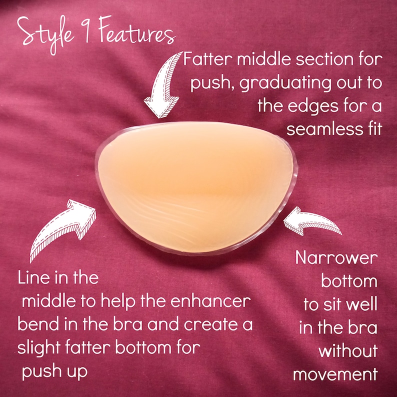 Jo Thornton - Style 9a Bra Inserts/Breast Enhancers: Suitable for Many AA, A, B, C, D, E - 275g Pair - AKA Silicone Chicken Fillets, Fillers image 5