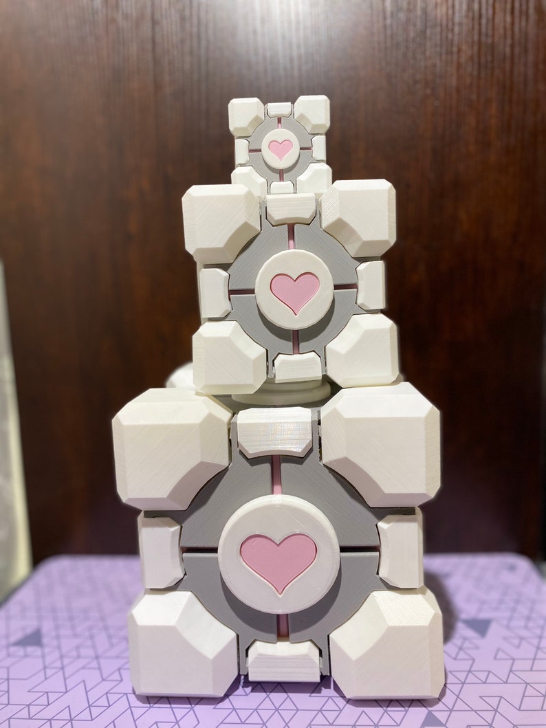 Portal weighted companion cube Etsy