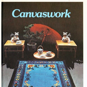 PDF; Vintage Canvaswork; Cross Stitch; Needlepoint; Needlework canvas; 128 Pages;
