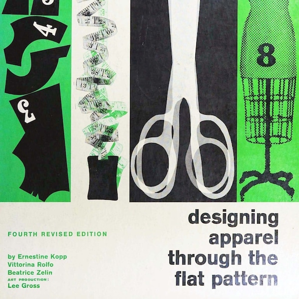 Vintage Schneiderei; Herstellung von Mustern; Kleidung durch das flache Muster entwerfen; 185 Seite; 1971; DIGITALE DATEI PDF