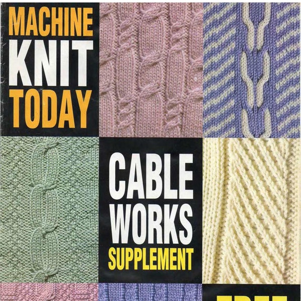 Vintage Machine knitting Techniques; Machine knitting patterns; Machine Knit today; Five booklets, 16 pages each; DIGITAL FILE PDF