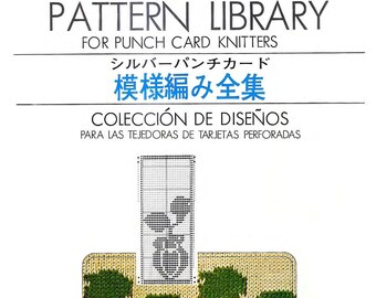 PDF, Vintage Machine Knitting Stitches, Silver Punch Card Pattern; Punchcard 24; 125 pages;