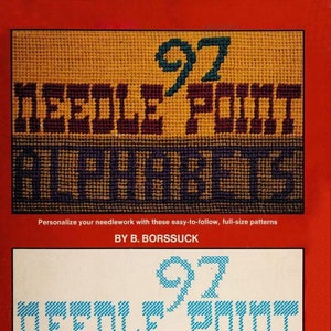 Vintage 97 Needlepoint Alphabets; Needlepoint  Patterns; Needlepoint designs; Сross stitch Patterns; 143 pages; 1975; DIGITAL FILE  PDF