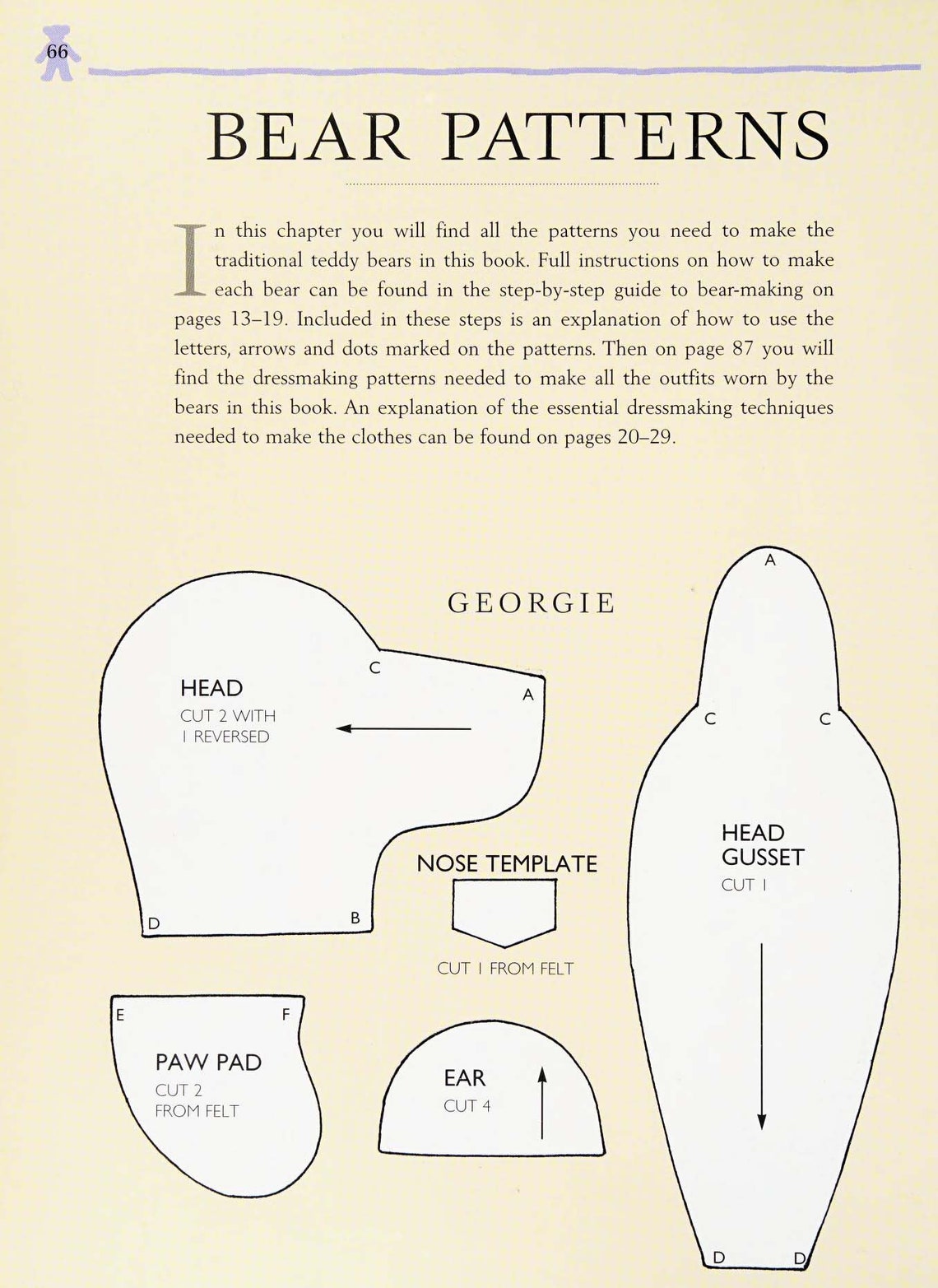 Teddy Bear Patterns Making and dressing traditional teddy Etsy