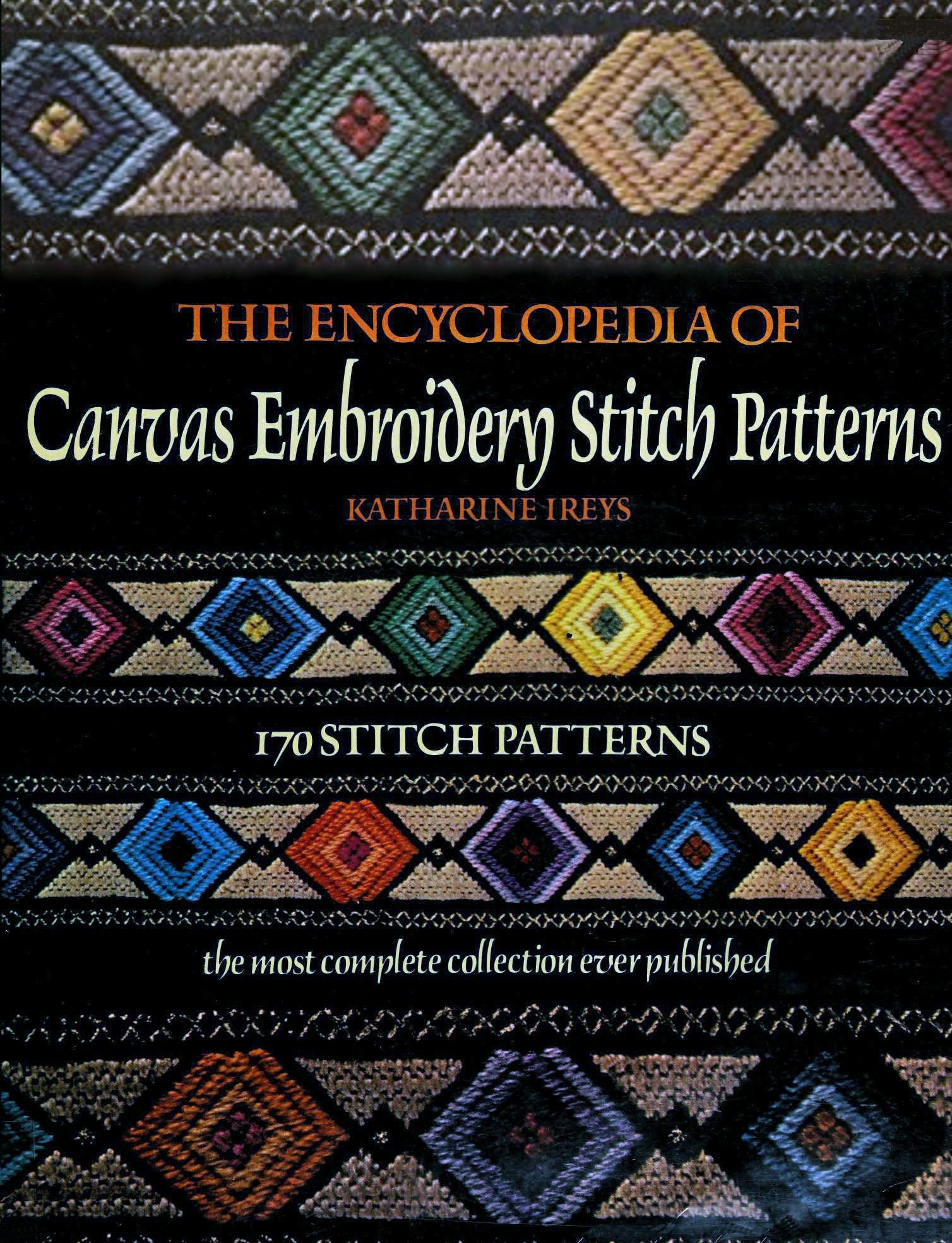 Vintage 170 Embroidery Stitch Patterns Canvas Stitches the Encyclopedia