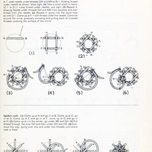 Vintage Embroidery design Basic techniques of stitchers Stitchery: crewel, embroidery, applique 80 pages DIGITAL FILE PDF image 4